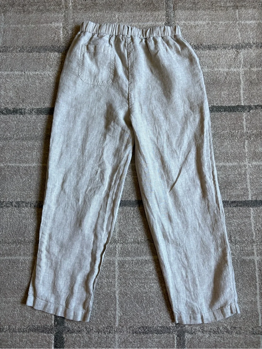 Quince Women’s 100% European Linen Pants Flax Beige Small